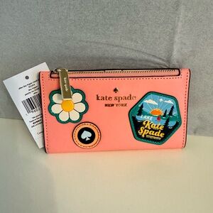 New! Kate Spade Day Tripper Wallet coral